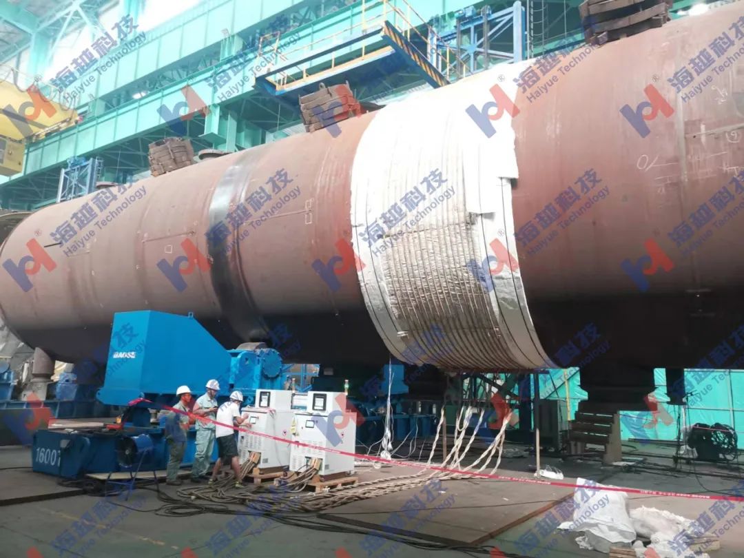 直徑5900mm，壁厚138+8mm，熱處理溫度550±10℃