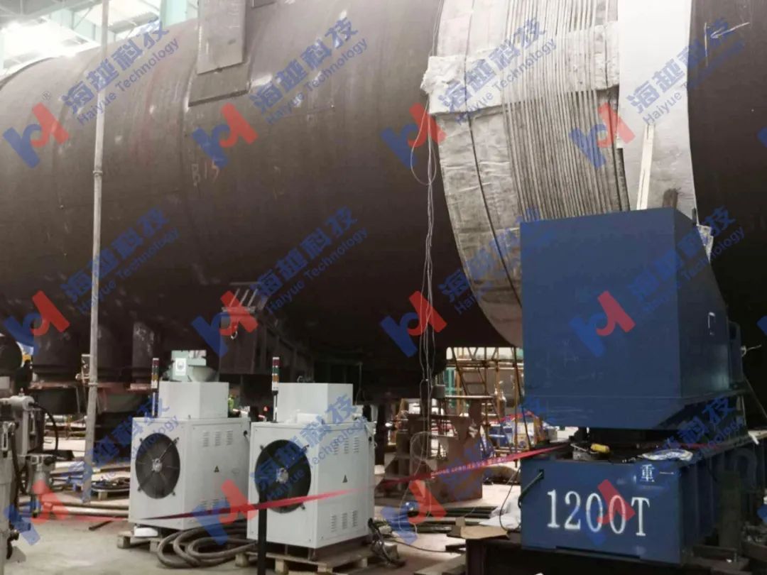 外徑5564mm，壁厚126+6（鈦復合板）mm，熱處理溫度560±10℃