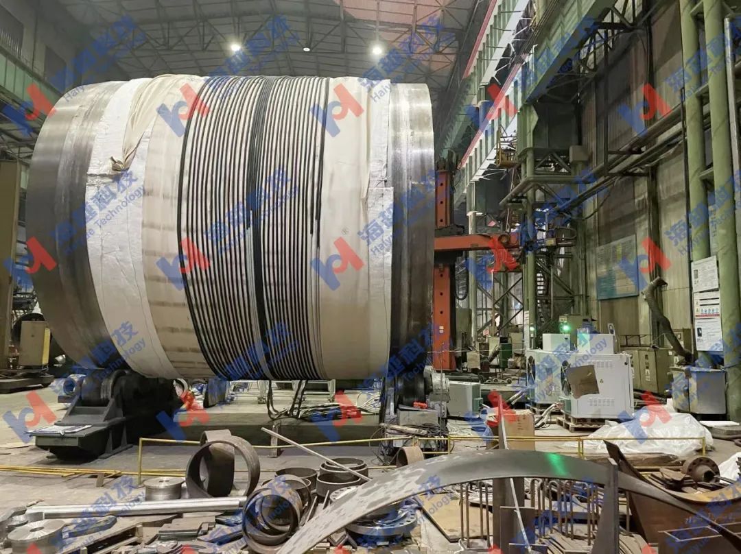 直徑5000mm，壁厚300mm，熱處理溫度705±14℃